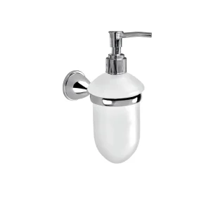 Dosasapone con contenitore in vetro temperato 7x11xH17 cm Genziana