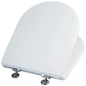 Sedile wc bianco in mdf laccato con chiusura normale