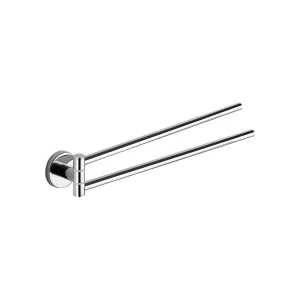 Portasalviette a snodo in acciaio inox cromato 36,9x4,8x5,6 cm