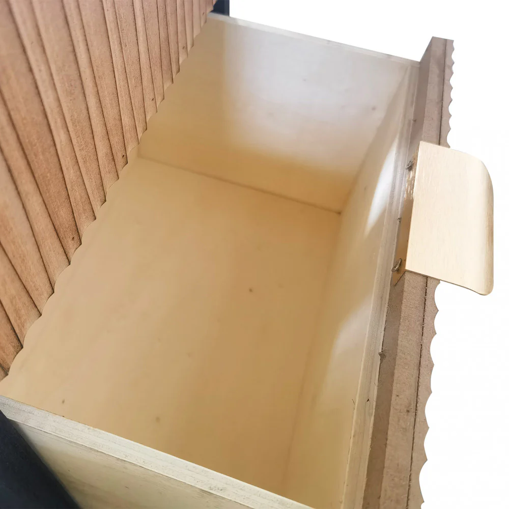 Mobiletto in legno con 4 cassetti 34x25xH77 cm fisso per interno casa - immagine 5