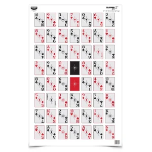 BIRCHWOOD CASEY | EZE-SCORER 52-CARD SHOOT-UP 23" X 35" - Bersagli