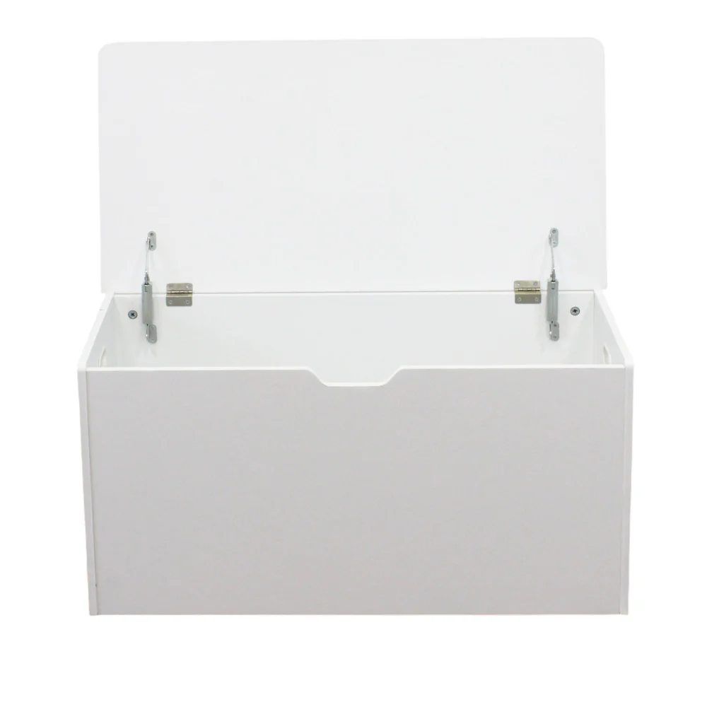 Baule contenitore in legno truciolato nobilitato bianco 78x38x40 cm Braddy - immagine 5