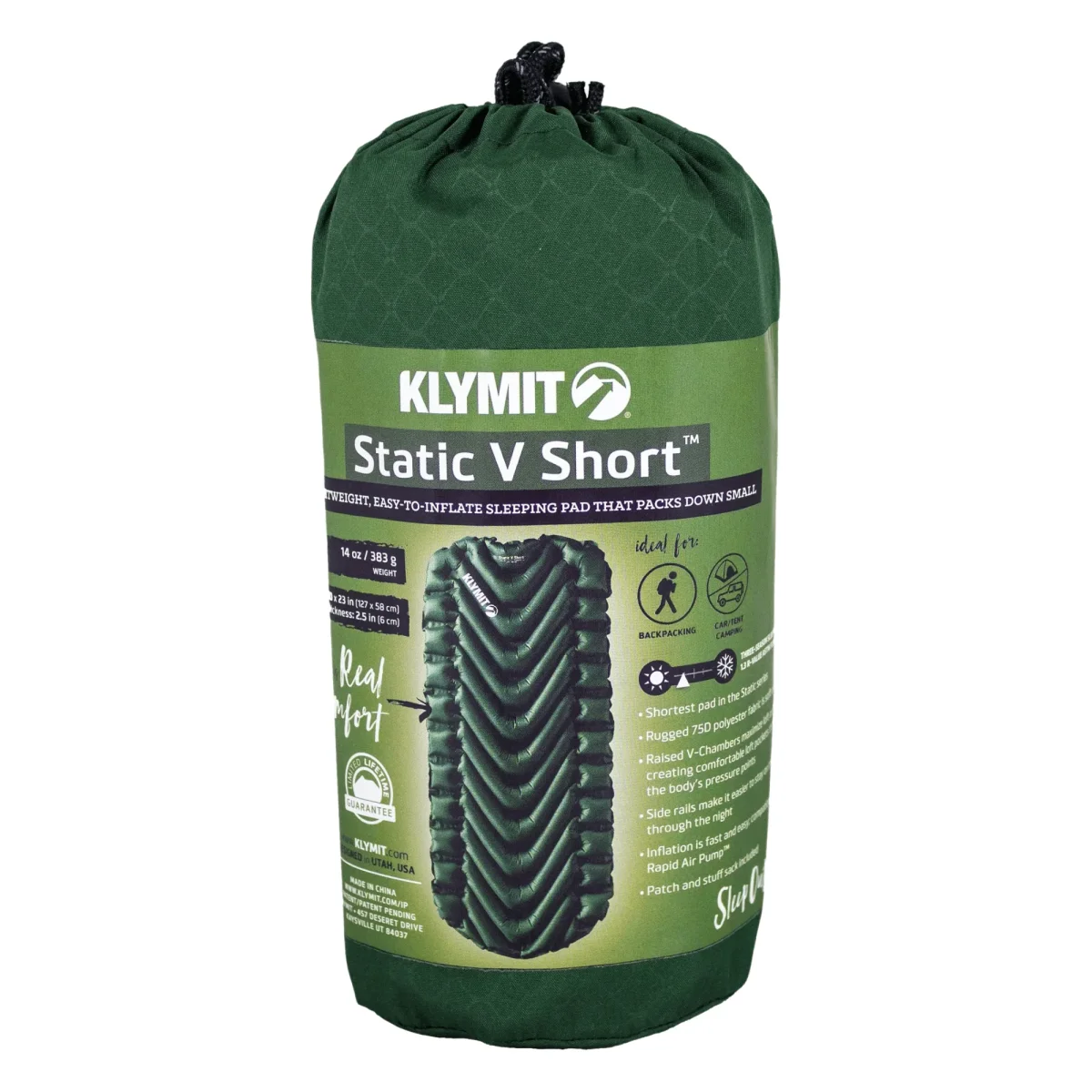 KLYMIT | STATIC V SHORT SLEEPING PAD - Materassino gonfiabile per bambini / minimal - immagine 6