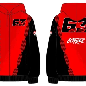 HOODIE FULL ZIP IN POLIESTERE DUAL DUCATI BAGNAIA