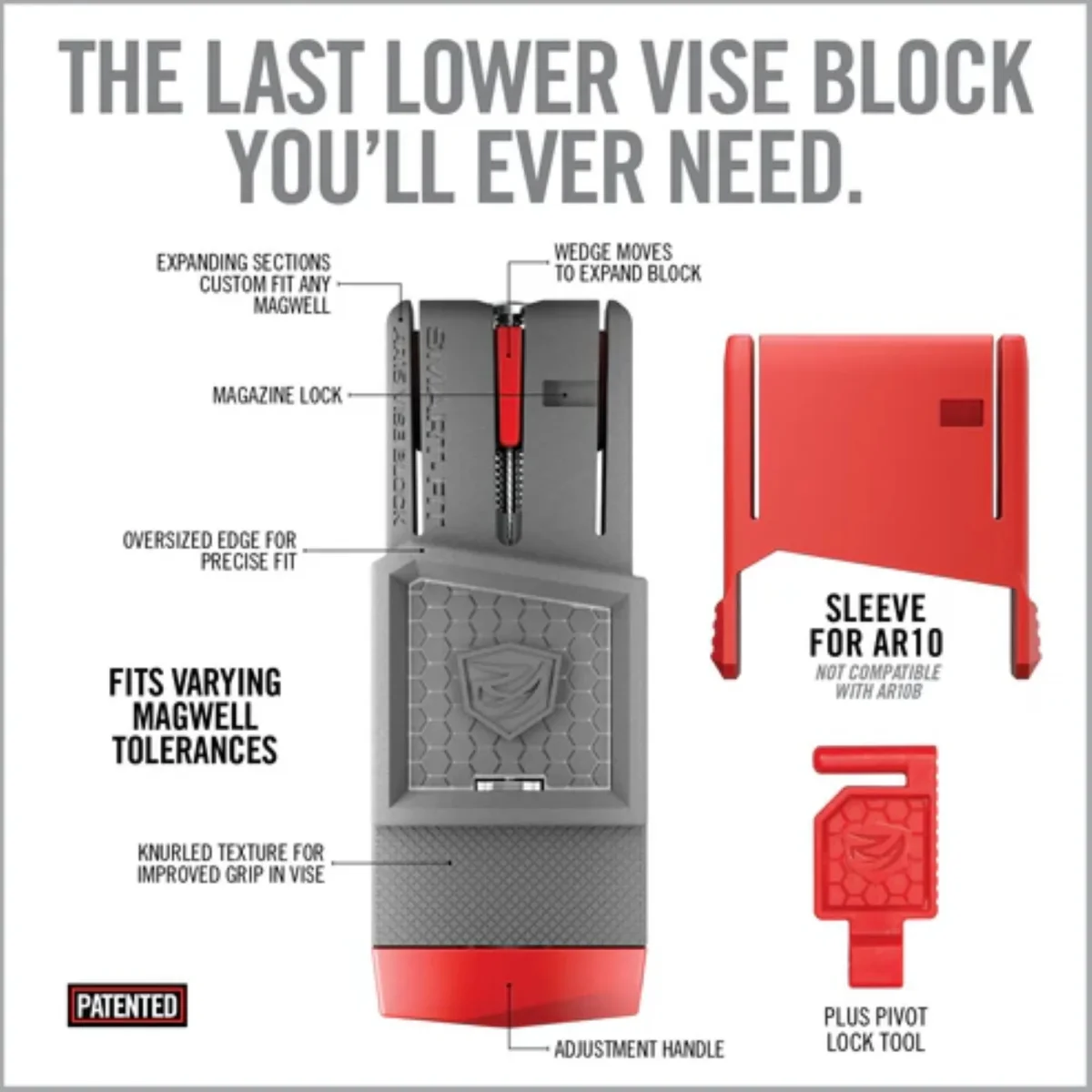 REAL AVID | SMART-FIT AR-15 VISE BLOCK WITH SLEEVE FOR AR10- Sistema di blocco per AR-15 - immagine 5