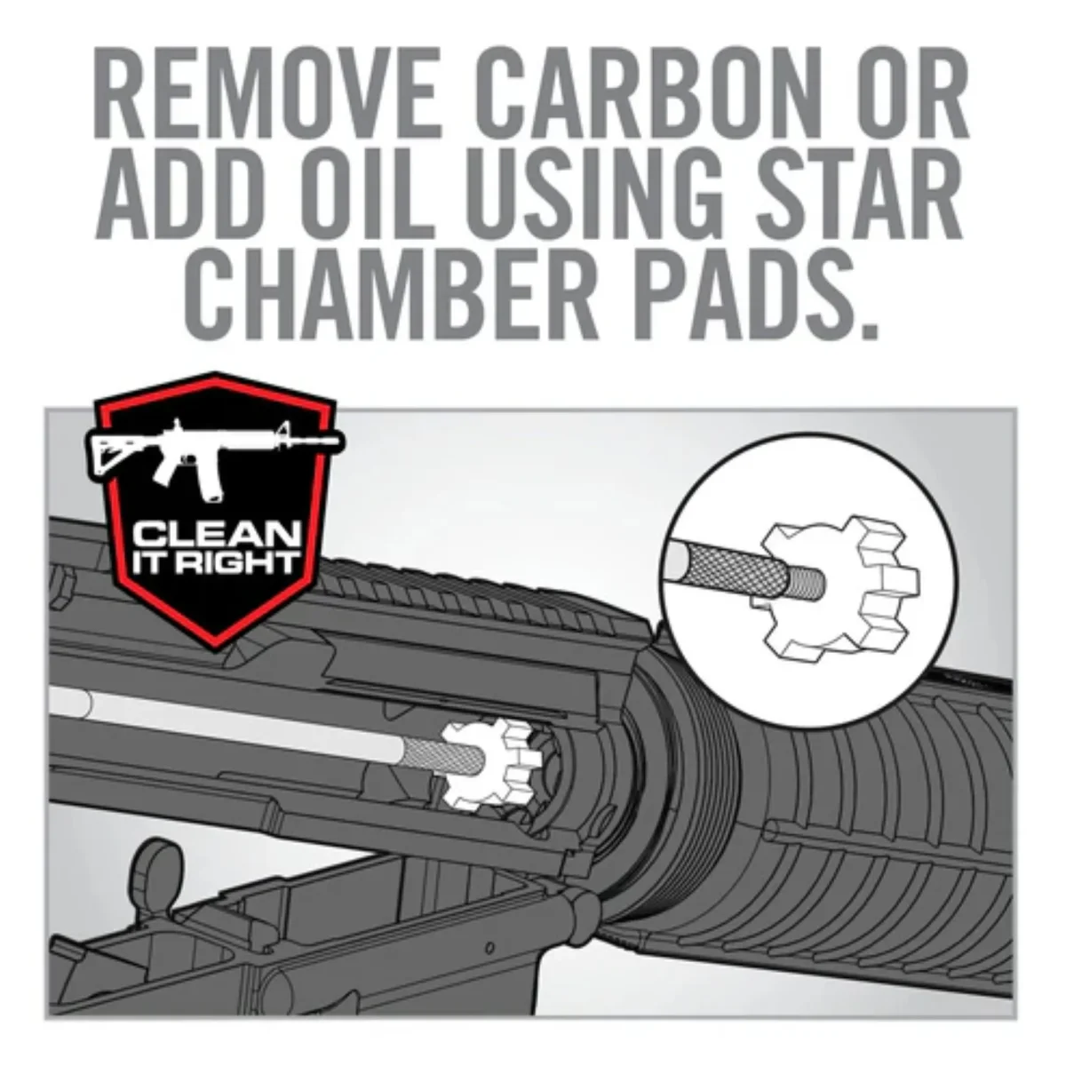 REAL AVID | AR15 STAR CHAMBER CLEANING PADS - Feltrini (20 Pezzi) - immagine 6