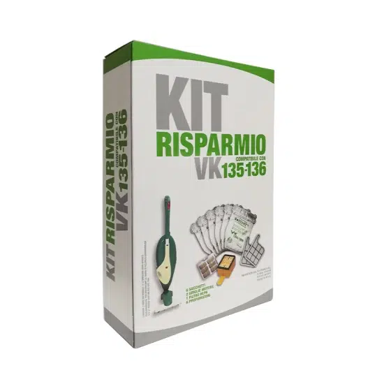 Kit risparmio sacchetti Folletto VK135 VK136