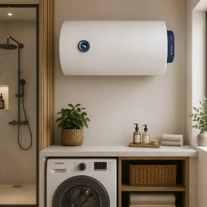 Scaldabagno elettrico orizzontale destro 80 litri in acciaio classe energetica C