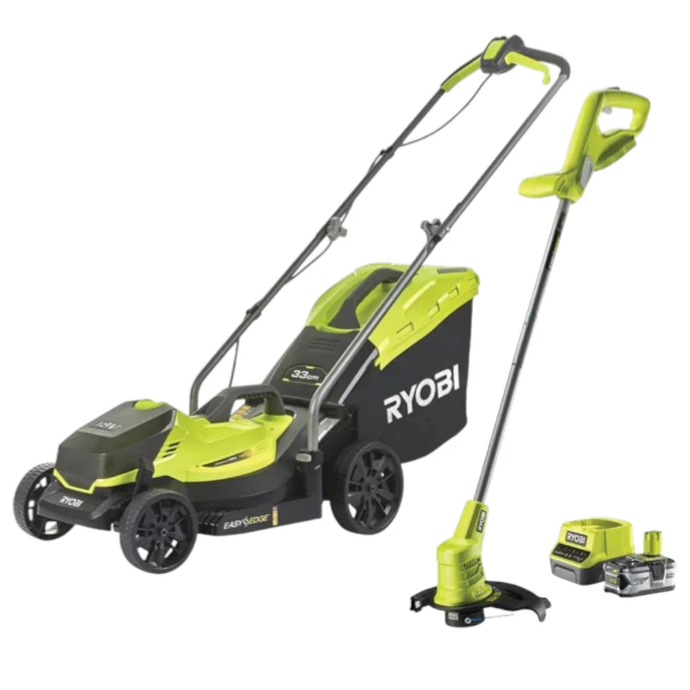 Kit 2in1 tosaerba e tagliabordi a batteria litio da 18V