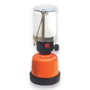 Lampada a gas in metallo con accensione piezo 190 gr da campeggio