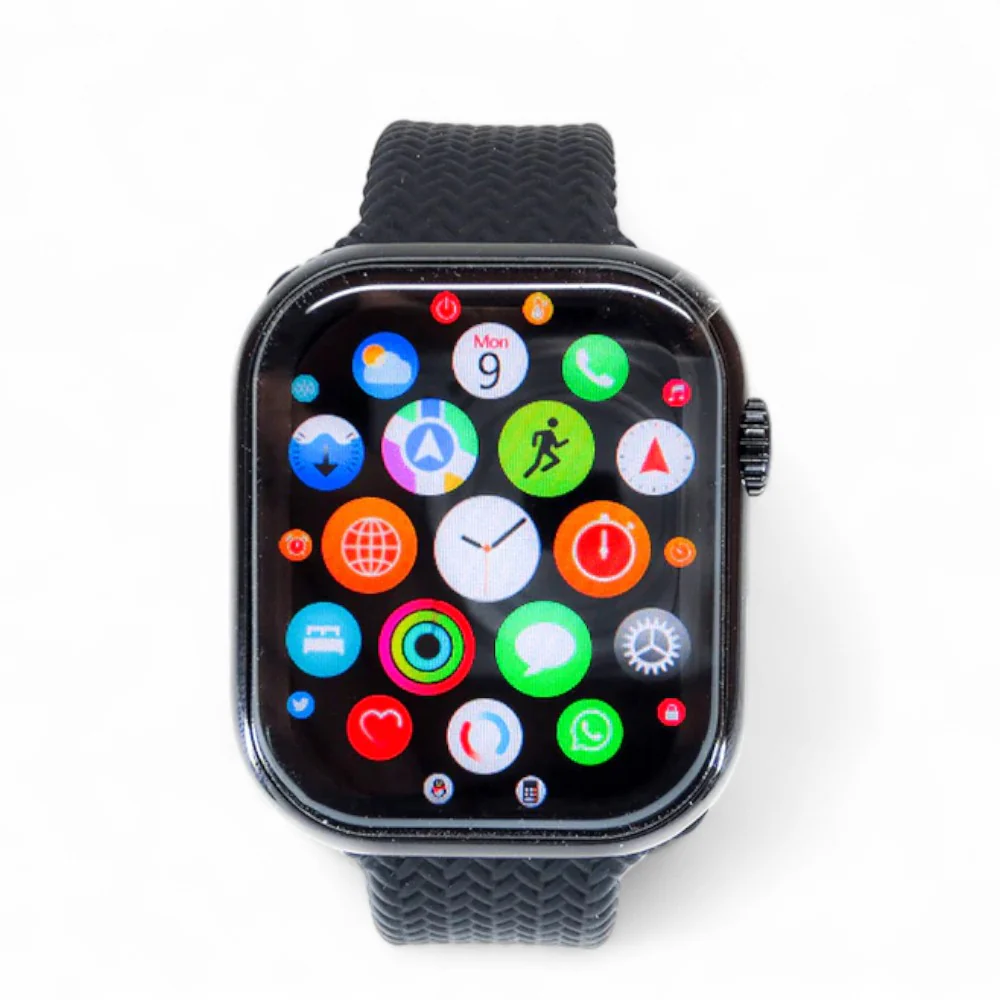 Smartwatch orologio touch digitale premium black con display e cinturino 42-49 mm - immagine 4