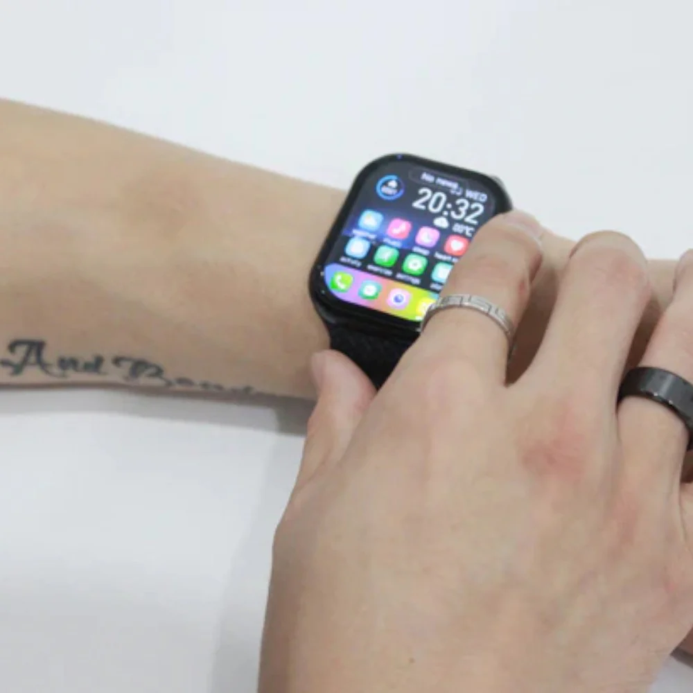 Smartwatch orologio touch digitale premium black con display e cinturino 42-49 mm - immagine 3