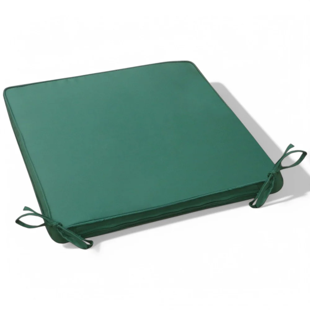 Cuscino seduta large in poliestere sfoderabile verde scuro 45x50 cm - immagine 3