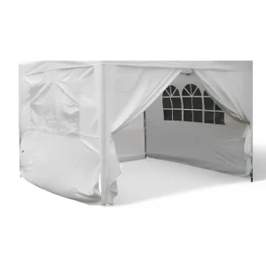 Set pareti in poliestere con porta e finestra per gazebo 3x4.5 mt