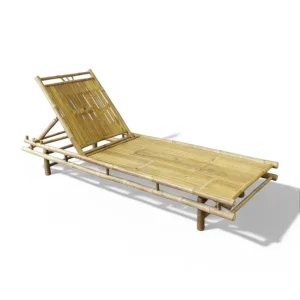 Lettino prendisole in legno bamboo reclinabile 200x70xH30 cm per esterno Martini