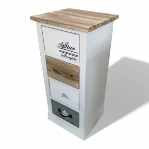 Mobiletto fisso in legno 4 cassetti 29x27xH63 cm