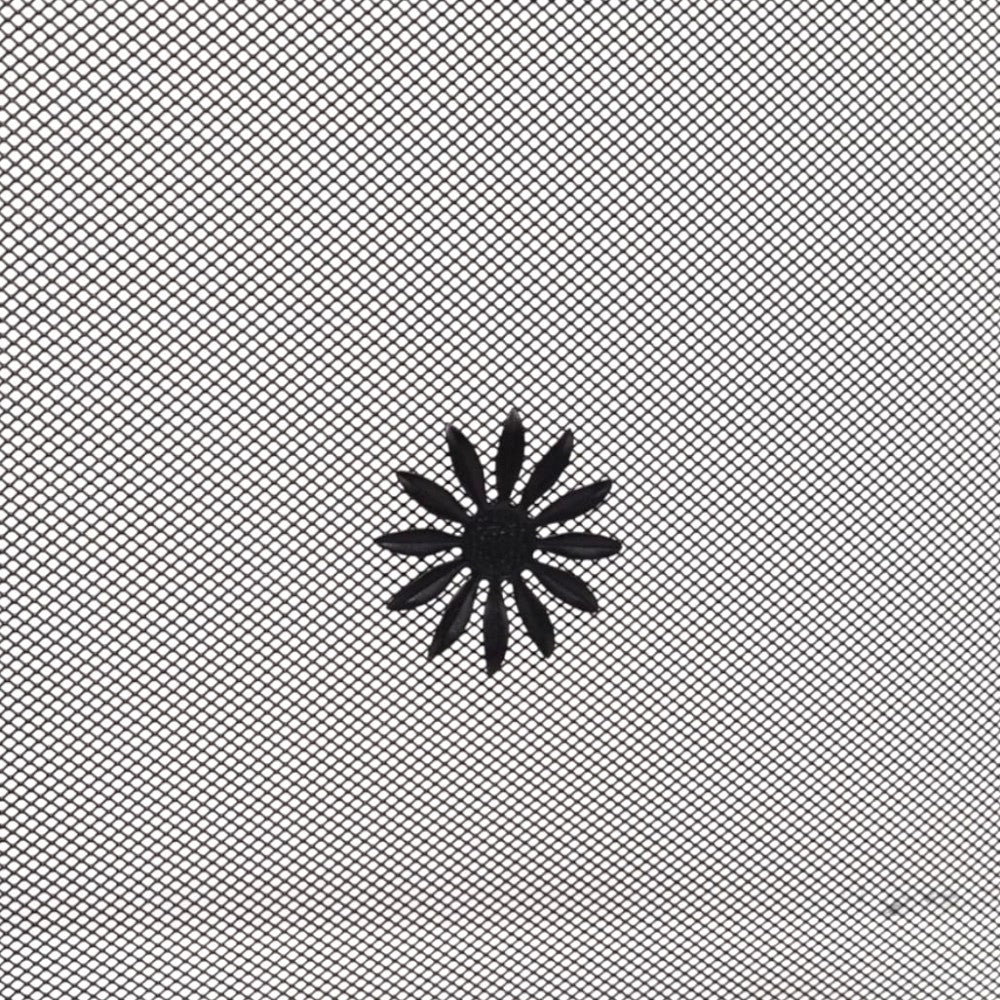 Parascintille in ferro quadrato nero con decoro per camino - immagine 5
