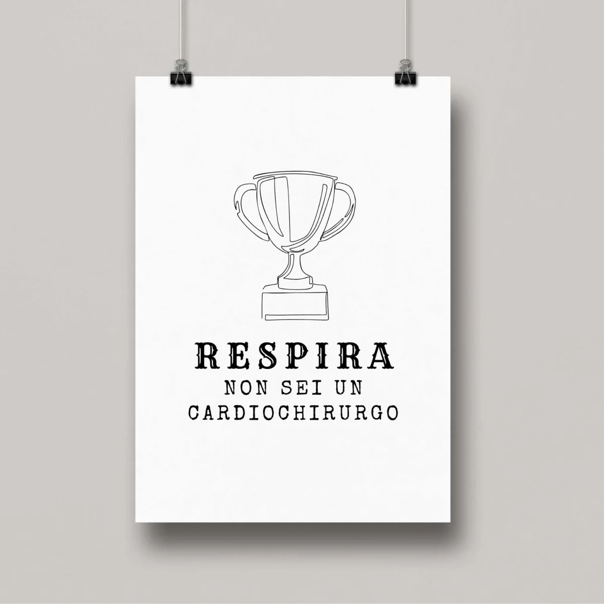 Poster A5 Respira non sei un cardiochirurgo - immagine 3