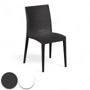Sedia impilabile in resina effetto rattan linea elegance Madam