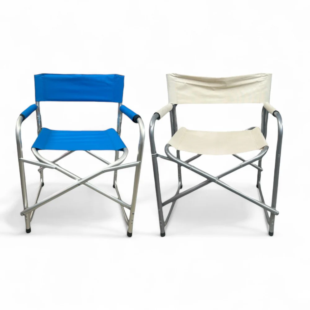 Sedia regista prendisole pieghevole in alluminio e tessuto oxford 55x47x47,5 cm - immagine 2