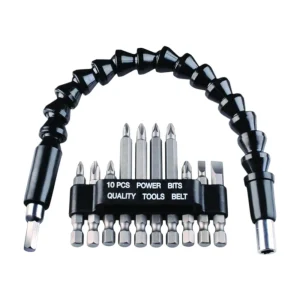 Set bit per avvitare con alberino flessibile 30 cm 11 pz