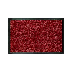 Zerbino tappeto mangiasporco rosso con fondo antiscivolo spessore 9 mm